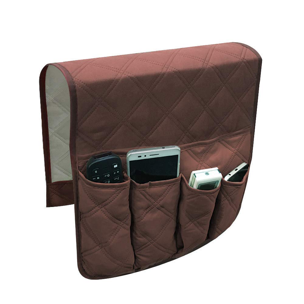 Waterproof Sofa Couch Chair Armrest Storage Organizer Antiskid Hanging Caddy Pocket TV Remote Control Holder Durable Space Saver Sofas Tidy Arm Rest Organiser for Phone Book Magazines iPad Tablet