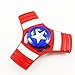 Marvel Heroes - Metal Fidget Spinner Toy Helps Focusing, Stress Reducer/Relief Perfect For Boredom EDC ADD Anxiety and Autism for Adult & Children, High Speed and Quiet Bearing (Captain America)
