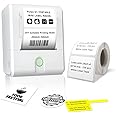 PUQU Q1 Label Maker - Portable Label Printer Bluetooth Wireless Thermal Sticker Machine for Clothing, Jewelry, Retail, Cable, Mailing, Barcode and More, Compatible with Android & iOS System, White