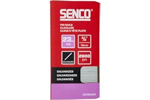 SENCO CZ10EAAR 5/8" 23 Gauge Pin Nails, Galvanized Finish 2,600 Count Pack