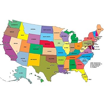 amazoncom united states map glossy poster picture photo america usa