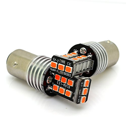 1157 2057 BAY15D 15W LED Brake Lights Bulb 15-2835 SMD High/Low Beam Super Brighter Pack of 2 Red