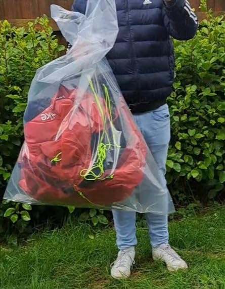 MDC Retail TENT STORAGE BAG, WET TENT BAG, HEAVY DUTY 500 GAUGE STRONG REUSABLE WATERPROOF - X LARGE PLASTIC BAG WITH CABLE TIE - MUSIC FESTIVAL CAMPING - 1219MM X 914MM (36" X 48")