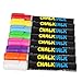 ChalkTalk Premium Liquid Chalk Markers Unique Reversible 6mm Chisel/Round Tip 8 Pack Erasable Paint Marker For Menu Board Bistro Glass Kids Art Labels ChalkBoard Whiteboard Bright Neon Colors & White
