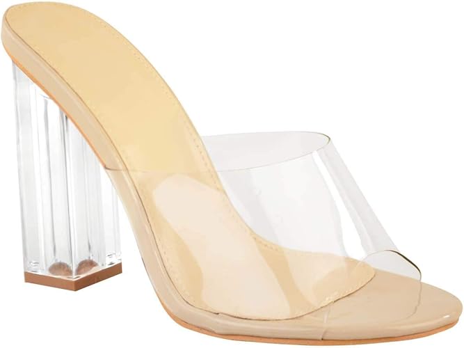 nude perspex shoes