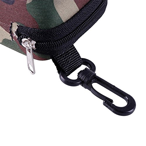 Ownsig Portable Outdoor EVA Zipper Camouflage with Hook Clasp Eyeglasses Sunglasses Case Holder Box