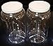 1 (One) Gallon Plastic Jars with lids, wide mouth, Bulk Pack of 2, Clear Round Jar & White Lid,-Made in USA