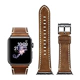 iStrap Watch Strap 38mm 42mm 40mm 44mm Genuine Leather Band Seamlessly Adapter Replacement for Apple Watch Sport Edition Series 1 2 3 Series 4