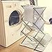 STORAGE MANIAC Clothes Drying Rack, Drying Rack Clothing, Laundry Drying Rack for Towel, Clothes Drying Rack Folding Indoor, Foldable Dryer Rack Outdoor, Laundry Rack with Rustproof Coating, Silvery