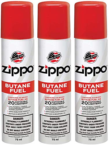 Zippo Butane Fuel, 42 Gram Packaging May Vary. – 3 Pack
