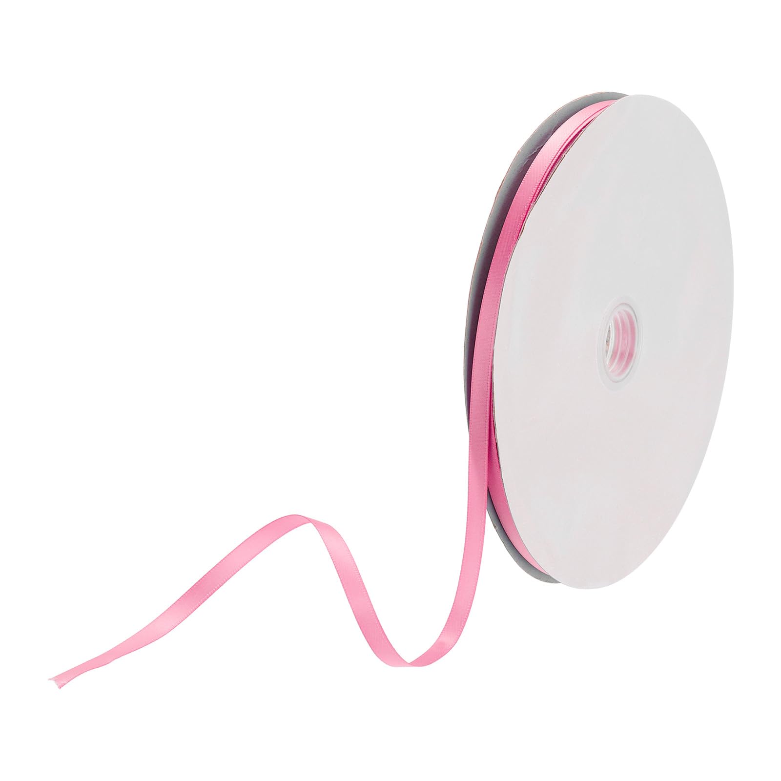 DMiotech 6mm Satin Ribbon 91m/300ft Thin Double Face Fabric Grosgrain Ribbon for Gift Wrapping Floral Hair Flower Bouquet, Pink