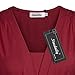 Ninedaily Women Tunics V-neck Ruffles Long Sleeve Draped Shoulder Blouse Tops