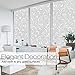rabbitgoo Window Privacy Film, Decorative Static Cling Frosted Glass Film, Non-Adhesive Privacy Window Stickerfor Home Bathroom, Removable & Reusable, Flower Pattern, 35.4 x 78.7inches