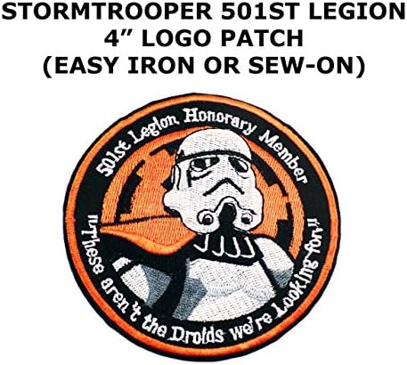 501st Legion Honorary Member Stormtrooper Sci-Fi Star Wars Theme Cartoon Movie Films Superhero Cosplay DIY Decorative Embroidered Iron or Sew-on Patch By US Family Brand