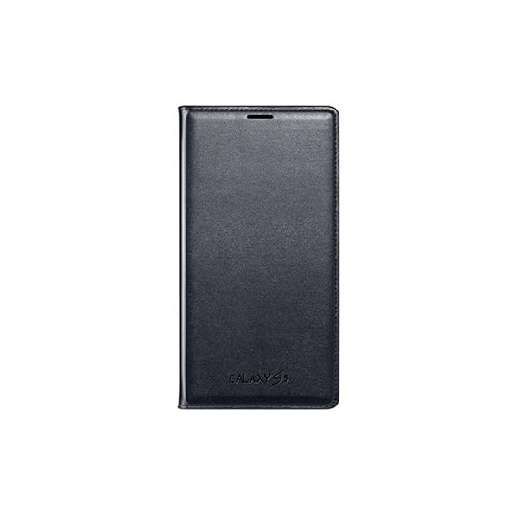 Samsung Flip Wallet Hülle Case Cover mit Kartenfach für Galaxy S5 - Schwarz