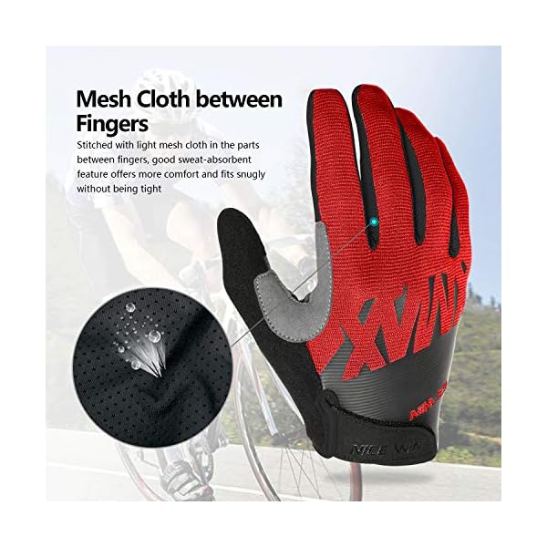 €21.99 NICEWIN Guanti da Ciclismo per Uomo Dito Pieno, Tessuto Traspirante  in Tessuto Scamosciato Resistente agli Urti… - bikewebshop.it