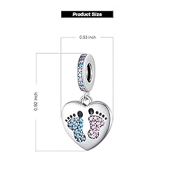 VALGACLS Baby Footprints Charm Baby Feet Charm Foot