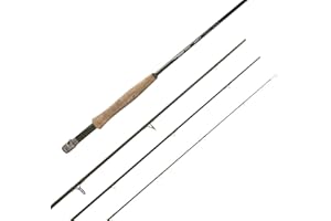 TFO Temple Fork Outfitters Fast Action Freshwater Saltwater High Performance Cork Handle 4 Pieces 9'0" Axiom II Fly Fishing Rod with Case
