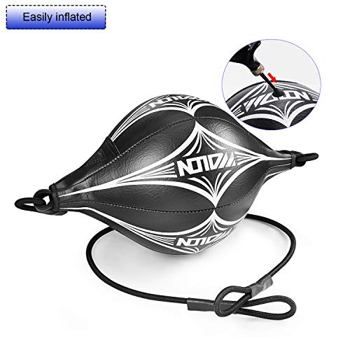 image for OPLIY Double End Ball, Leather Boxing Speed Ball with Pump Speed Dodge