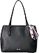 Nine West Women's Deanna Satchel with Scarf Black/Grey Multi One Size