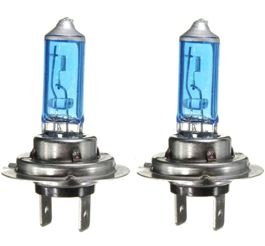 KOMUNJ 2 x Headlight Bulbs, Halogen Headlight Bulbs Replacement Kit, Bright and High Penetration, Halogen Headlamp Night Breaker Bright Halogen Headlight, H7