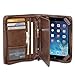 iPad Mini Case, iPad Mini 4 Case, GMYLE Business Portfolio Travel Case for iPad Mini Retina - Brown R-64 Pattern PU Leather Protective Slim Folio Stand Case Cover (with Card Slots and Money Pocket)
