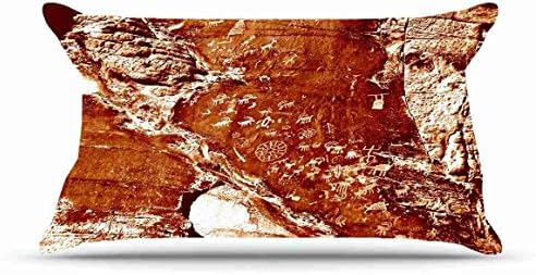 Jarrod King Size 20X36 PillowCase Inches Cotton Pillowcases Decorative Pillow Cover Case with Hidden Zipper Decor Cushion Covers - Nature canyon stoness wall images drawings writing message history Fo