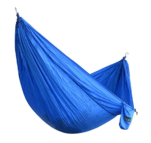 Esup XL Camping Hammock -Multifunctional Lightweight Nylon Portable Hammock, Best Parachute Hammock For Backpacking, Camping, Travel (Blue, 118"(L) x 78"(W))