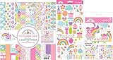 Doodlebug Fairy Tales Bundle with 12x12 Inch Paper Pack, 6x13 Inch Cardstock Stickers, and Die-Cuts (Set of 3 Items)