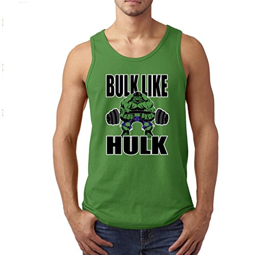 OCPrintshirts Men's HULK in BULK Muscle Gym Beast Tank Top M Green