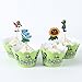 24pc Plants Vs Zombies Garden Warfare Cupcake Toppers & Wrappers birthday party favor Birthday, Halloween Party Favors,Cake Decoration Supplies, Serve 12.