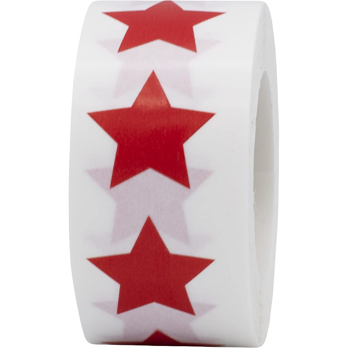 Red Star Stickers 19.1 mm 0.75 Inch Wide 500 Count