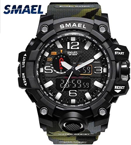 IBANSE Men's Sports Analog Quartz Watch Dual Display Waterproof Digital Watches LED Backlight relogio Masculino El Movimiento de Los relojes