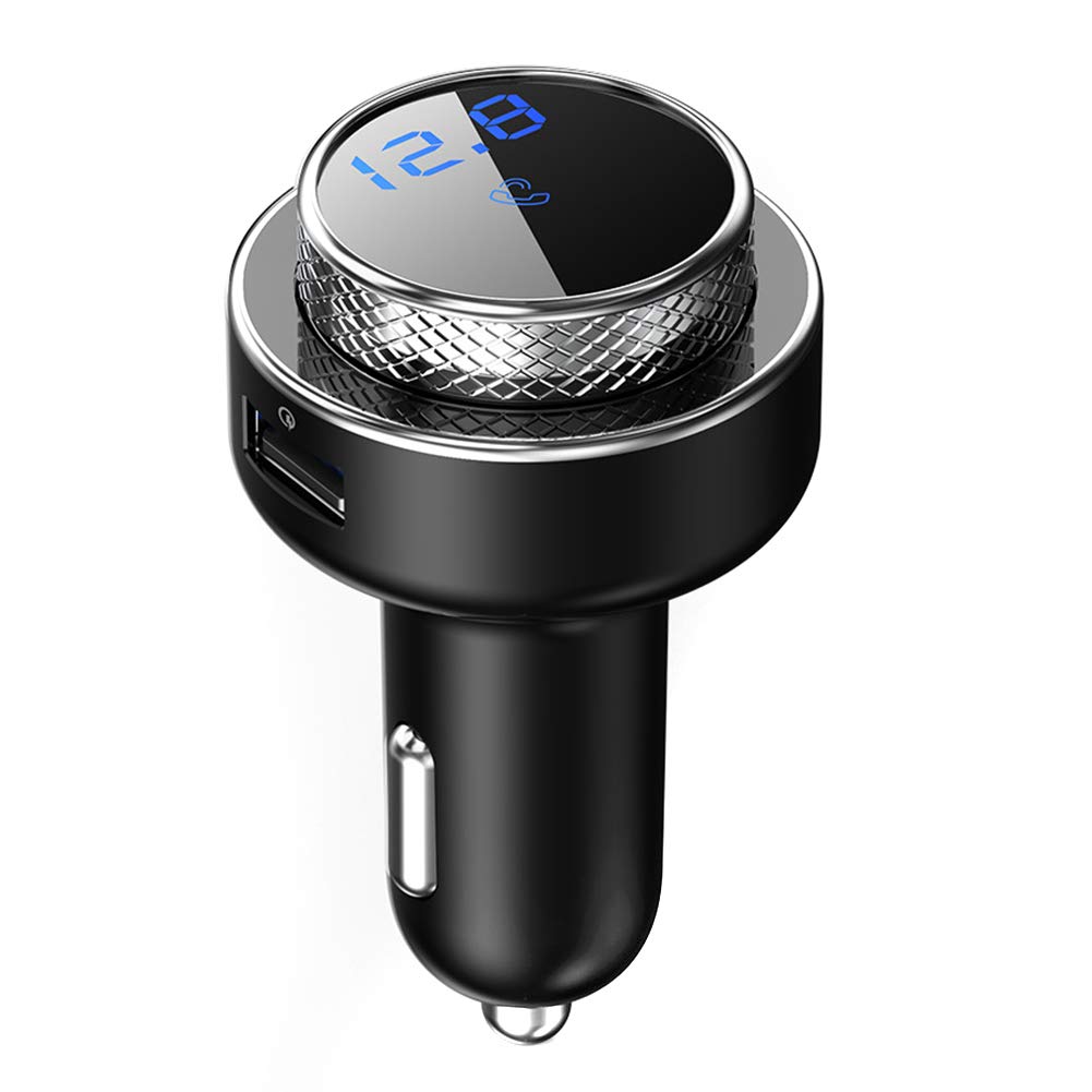 Car Bluetooth Player,MP3 Car Charger Bluetooth 5.0 Transmitter For Car Bluetooth Call Hands-Free Kit Car MP3 Player With Charger Stereo Audio Bluetooth Receiver Support TF Card/U Disk