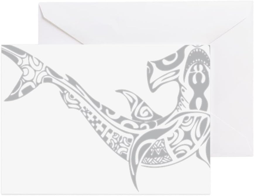 CafePress Dive Sharklight Greeting Card, Note Card, Birthday Card, Blank Inside Glossy