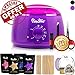 【46 in 1】 Wax Warmer - KasStar Waxing Kit Hair Removal for Rapid Waxing of All Body with 4 Scents Hard Wax Beans 30 Wax Applicator Spatula Sticks 5 Protective Collars 3 Small Bowls and SPECIAL GIFT