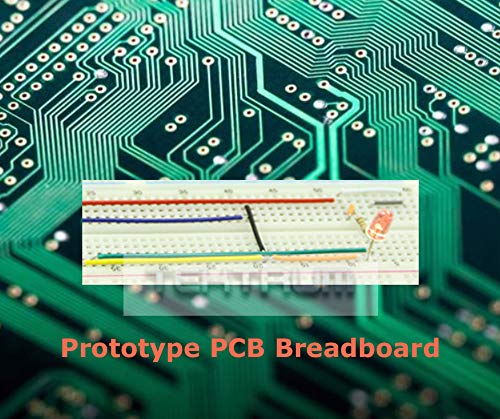 Tektrum Externally Powered Large Solderless 4660 Tie-Points Experiment Plug-in Breadboard + Pre-Formed Solid Jumper Wires for Proto-Typing Circuit/Arduino - Build Circuit Without Soldering - Thumbnail 3