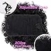 Short Afro Kinkys Curly Ponytail Drawstring African American Synthetic Ponytail Hairpieces Natural Hair Puff for Women(1B)