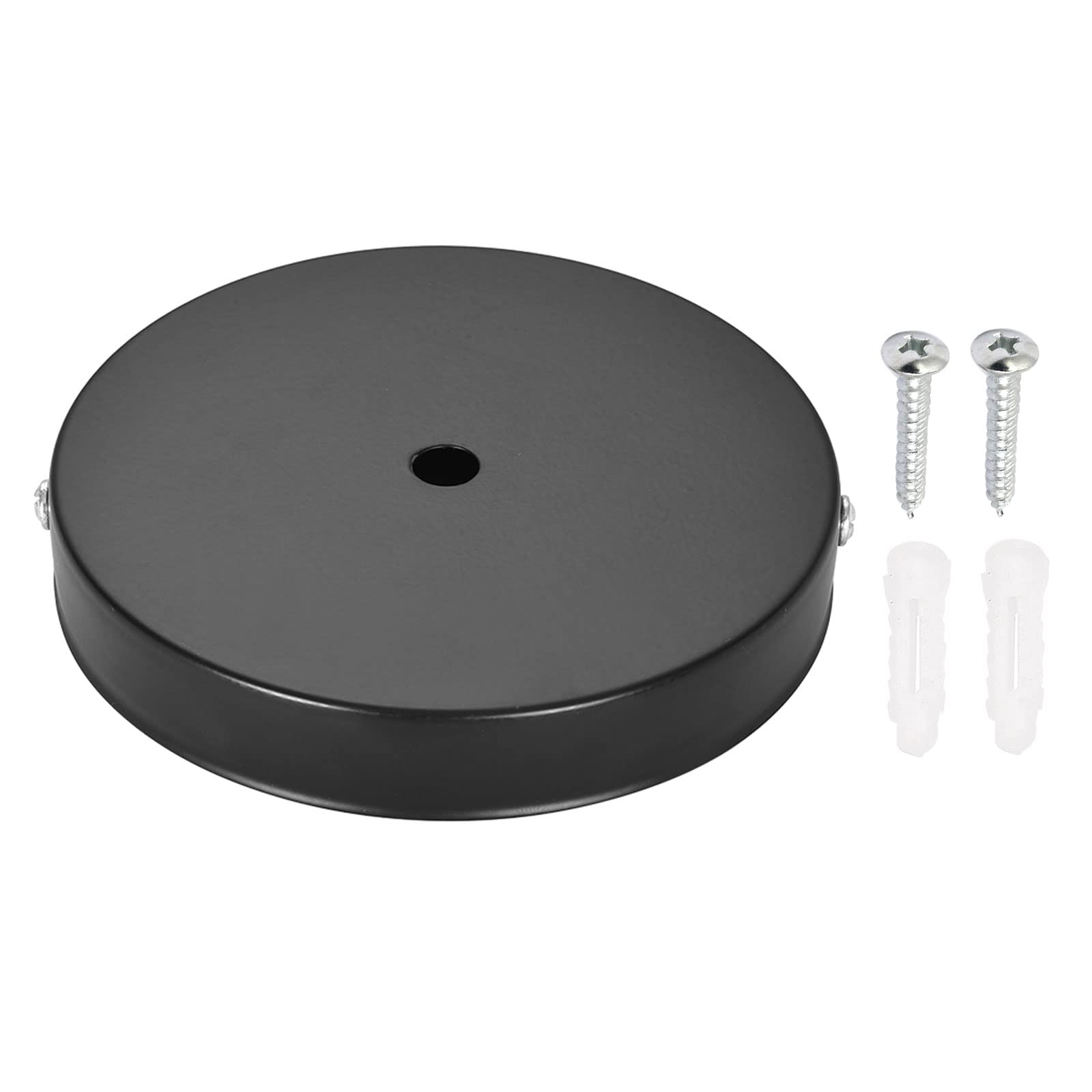YOKIVE 2 Pcs Light Canopy Kit, Wall Sconce Lamp Plate Fixture Fixing Light Accessory Great for Home Office (Black, 4.7x0.71-Inch)