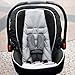 Travel Bug Baby 2 Piece Car Seat Strap Cover Teether Set (Grey)