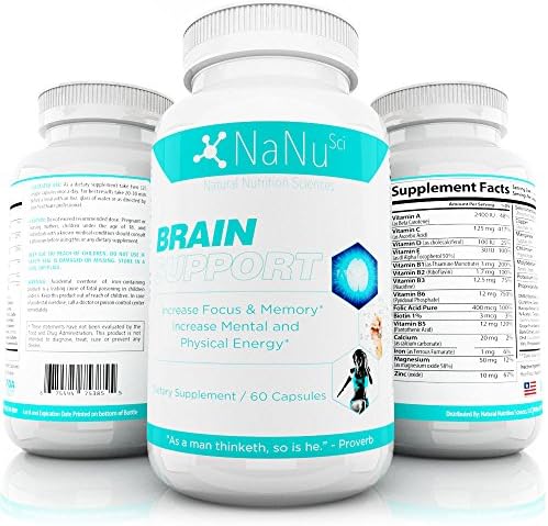 Brain &amp; Memory Support Multivitamin Supplement by Natural Nutrition Sciences - 30 day supply