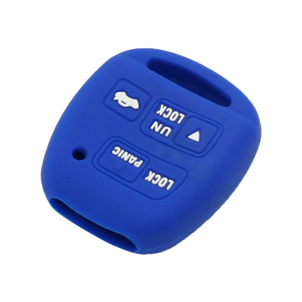 BROVACS Silicone Cover Protector Case Holder Skin Jacket Compatible with TOYOTA LEXUS 3 Button Remote Key Fob CV2423 Deep Blue