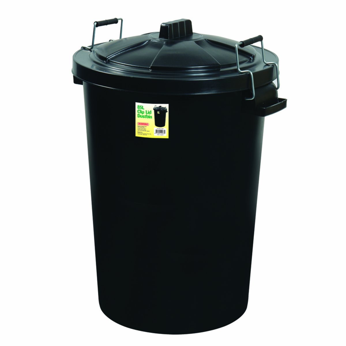 Bosmere N467 80 Litre Clip Lid Dustbin, Black