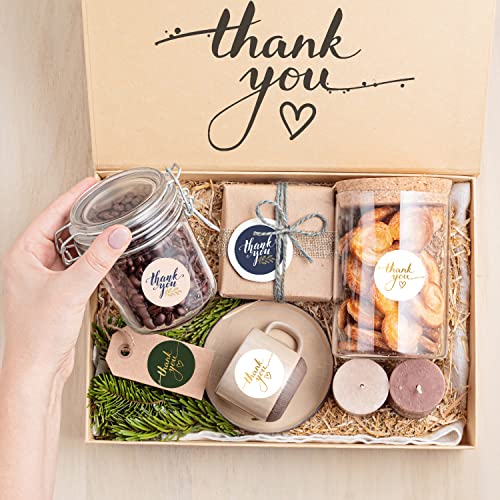 Thank You Stickers 500Pcs, Thank You Labels Stickers with 4 Designs