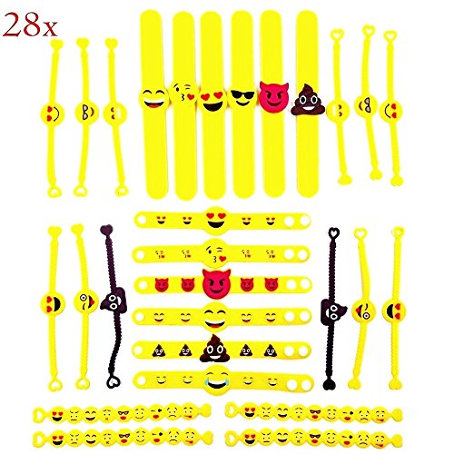 3 JZK+Bracelet+Emoticon+Silicone+Wristband