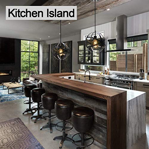 4 KingSo+Industrial+Spherical+Chandelier+Farmhouse