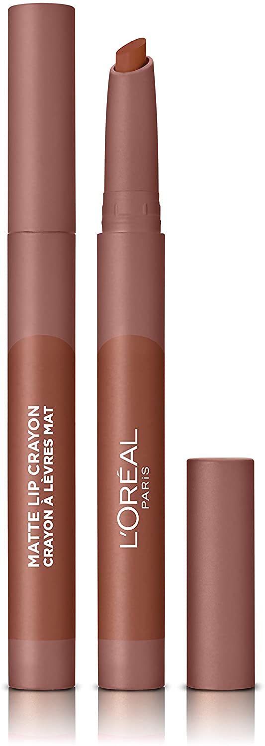 L'Oreal Paris Infallible Very Matte Lip Crayon Lipstick, Smudge Proof, Nude Lipstick, 104 Tres Sweet, 1 kg