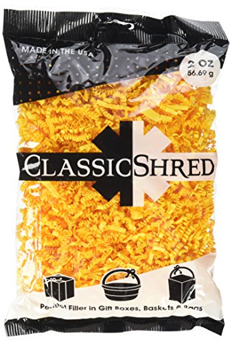 SPRING-FILL C2 ozYEHS-P Paper Shred, 2 oz, Yellow