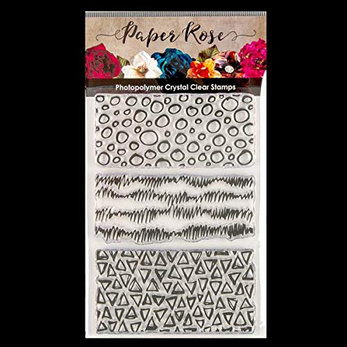 Paper Rose Mixed Media 1-4x6 Clear Stamp Set, White, one Size