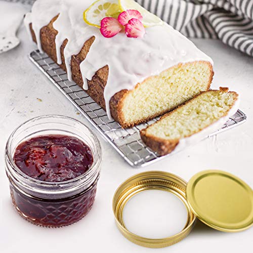 VERONES Mason Jars Canning Jars, 4 OZ Jelly Jars With Regular Lids and Bands, Ideal for Jam, Honey, Wedding Favors, Shower Favors, Baby Foods, DIY Magnetic Spice Jars, 40 PACK